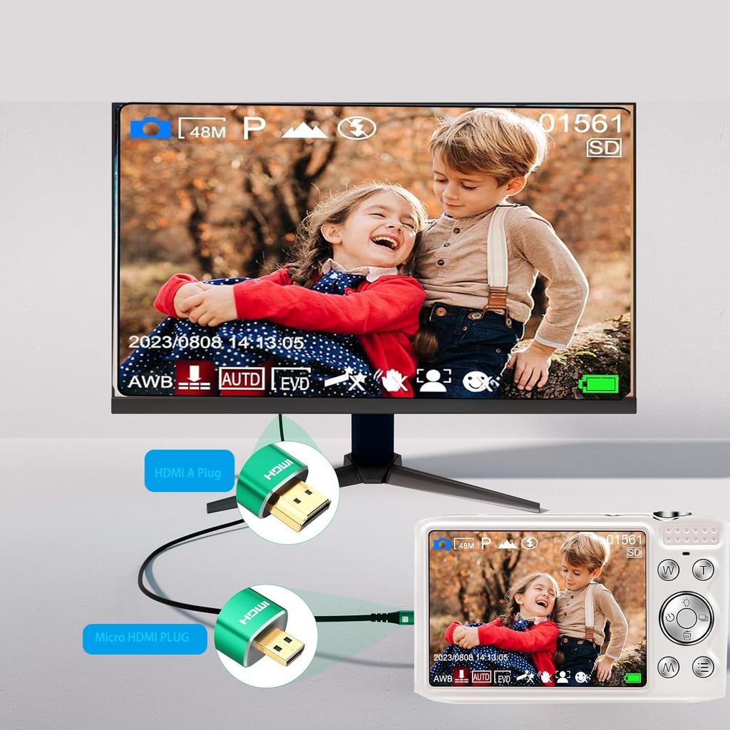 Micro HDMI Cable 2.1 8K 60Hz Cable HDMI 2.1 To Micro HDMI for Raspberry Pi 4 GoPro Hero 7 Black Hero 5 4 6 Camera Laptop HDTV