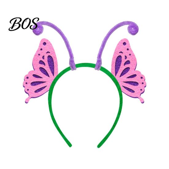 Ladybug Hair Accessory Insect Wing And Antenna Headband, Cute Butterfly Bee Sporty Elastic Hairband Felt Headpiece for Halloween Cosplay Party