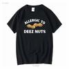Аллергия на Deez Nuts Аллергия на арахис смешная футболка Softstyle с длинным или коротким рукавом винтажная стираная эластичная унисекс