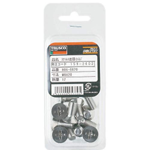 TRUSCO Countersunk Machine Screw Stainless Steel Full Thread M3 x 15 150 Pieces B06-0315