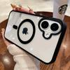 Роскошный акриловый магнитный прозрачный чехол для телефона для iPhone 16 15 14 13 12 11 Pro Max 16 Plus Magsafe для беспроводной зарядки, жесткая задняя крышка