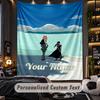 Personalized Wall Tapestry,Spy × Family Custom Printed Name, Fabric Wall Art For Indoor Room Backdrop