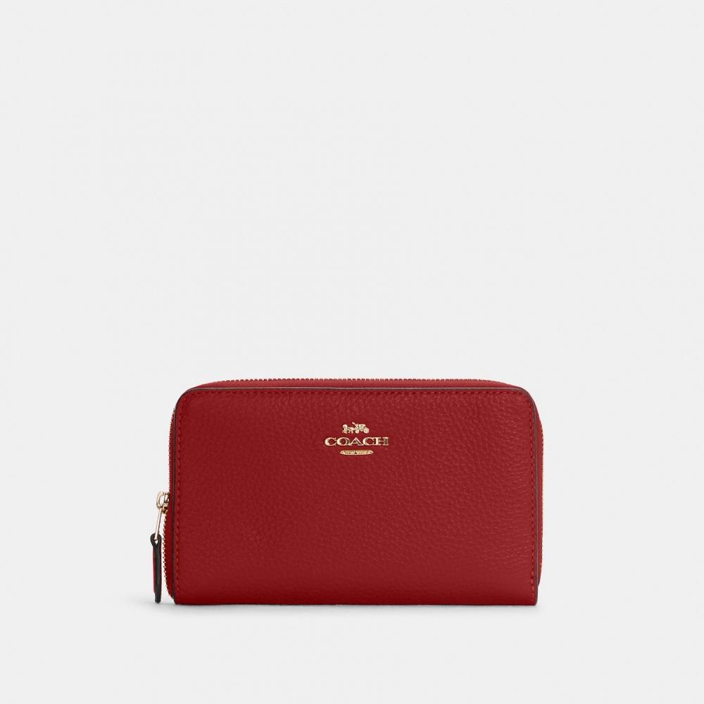 Coach Coach Medium Id Zip Wallet Gold Black