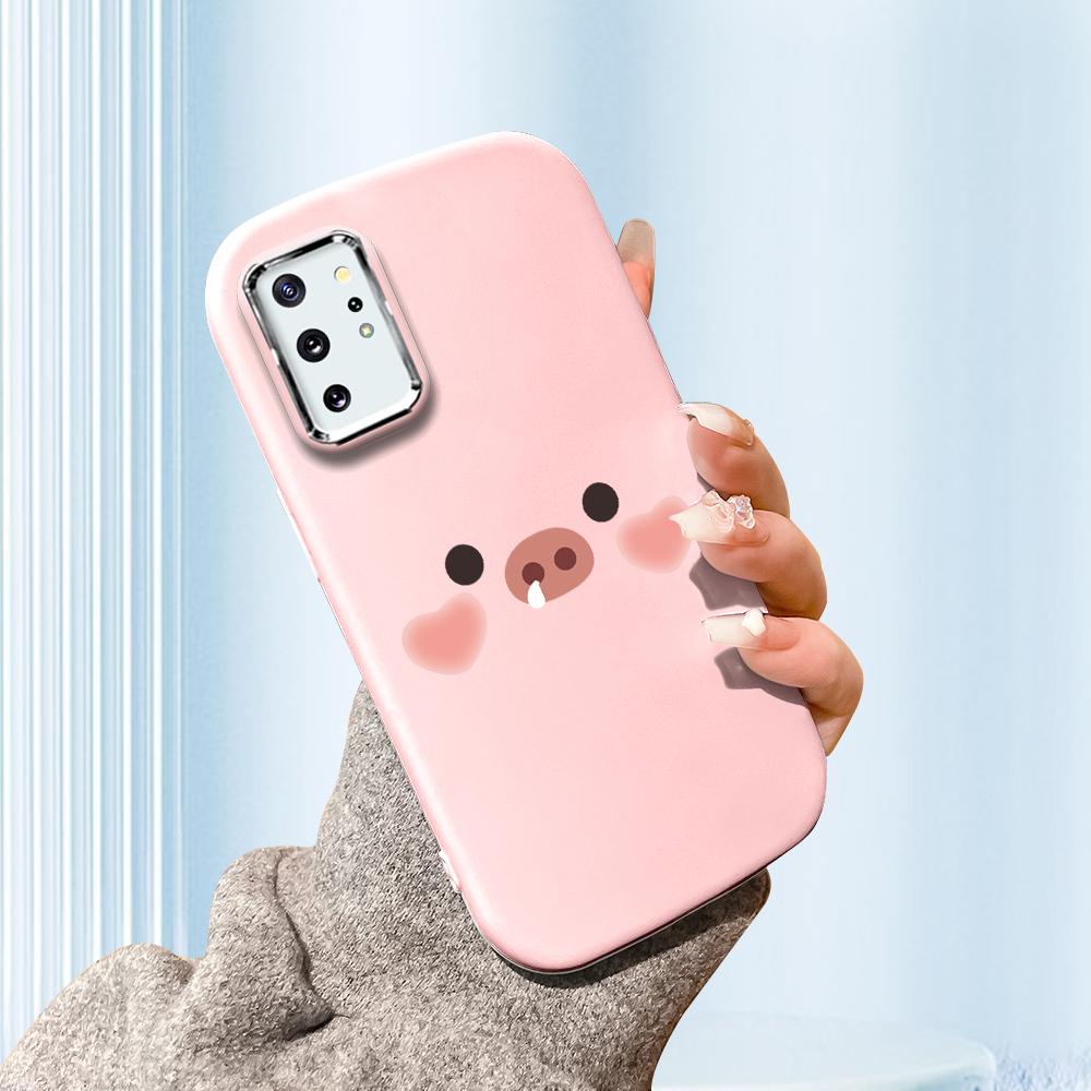 Solid Color Silver Edge Lens Fatty Casing Soft TPU Liquid Silicone Cover Shockproof Phone Case for Xiaomi Redmi Samsung