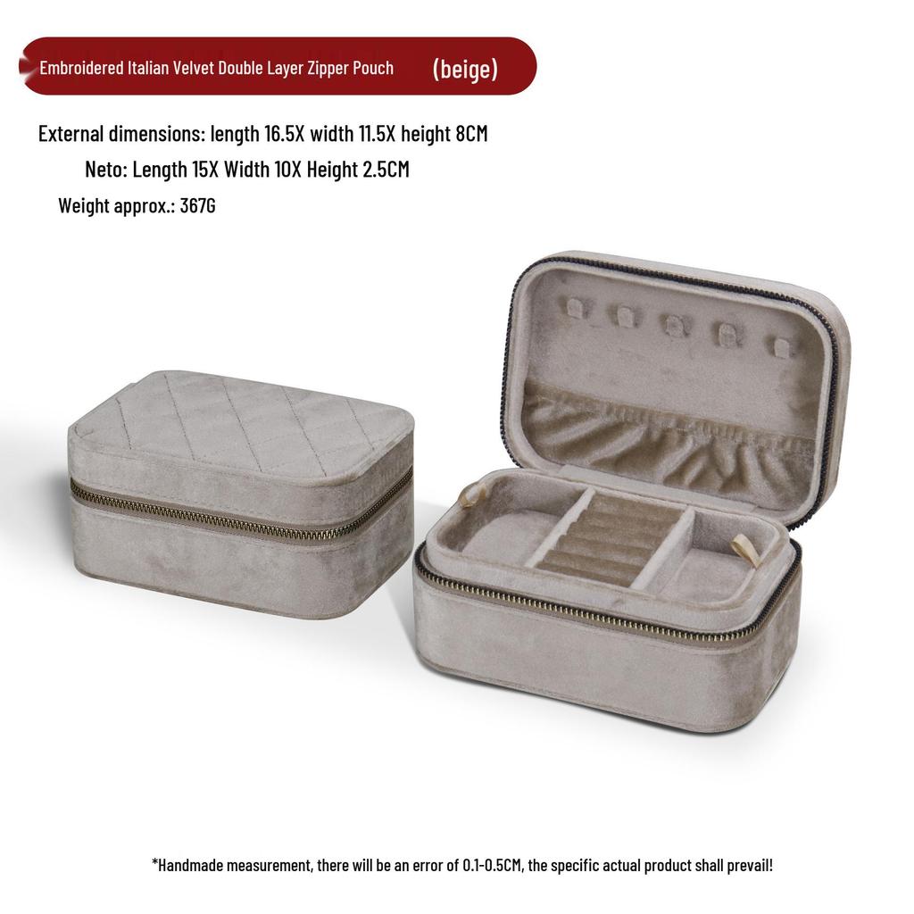 Роскошная бархатная шкатулка для украшений для колец, ожерелий и серег-пусетов - Портативное и элегантное решение для хранения