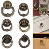 Auxiliary Ring Pattern Cabinet Pull Retro Furniture Knobs Bronze Handles Single Hole Wardrobe Pulls