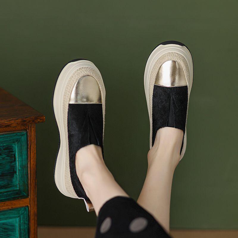 Модная летняя повседневная обувь слипоны с леопардовым принтом для женщин Предложение дешевой эстетичной новинки 2025 года Оригинальная обувь на высокой платформе для женщин