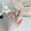 Elegant S925 Pure Silver Minimalist Irregular Ring Adjustable Size Perfect For Occasion Any