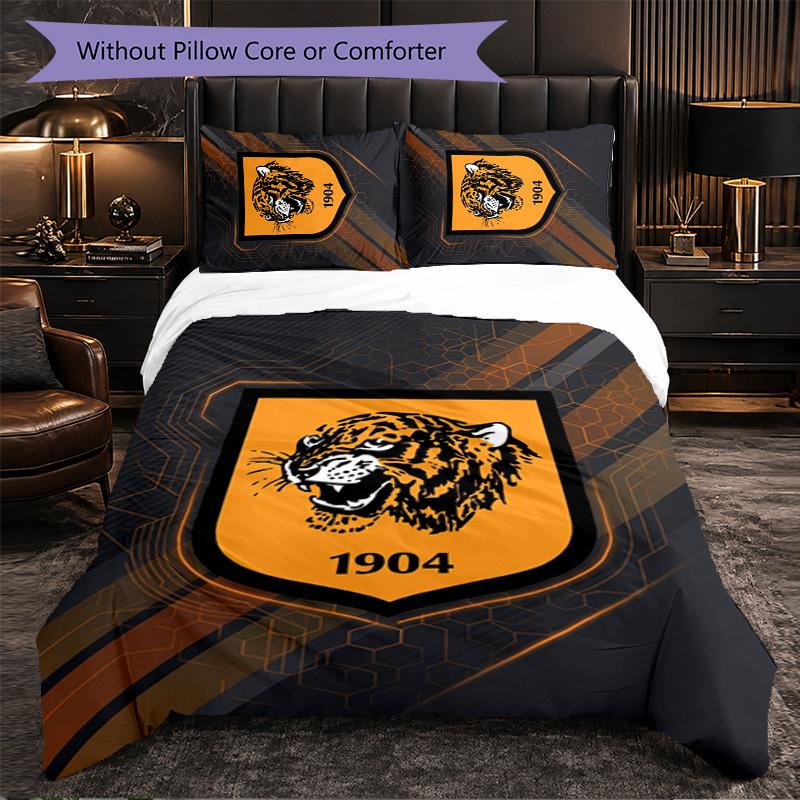Hull FC Pattern Microfiber 3Pcs Bedding Set Decor Duvet Cover Set For Bedroom Home Use