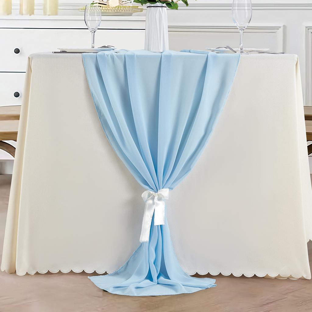 1 шт/4 шт шифоновая дорожка для стола 30x300 см прозрачная романтическая дорожка для свадьбы, дня рождения, девичника, уличного украшения