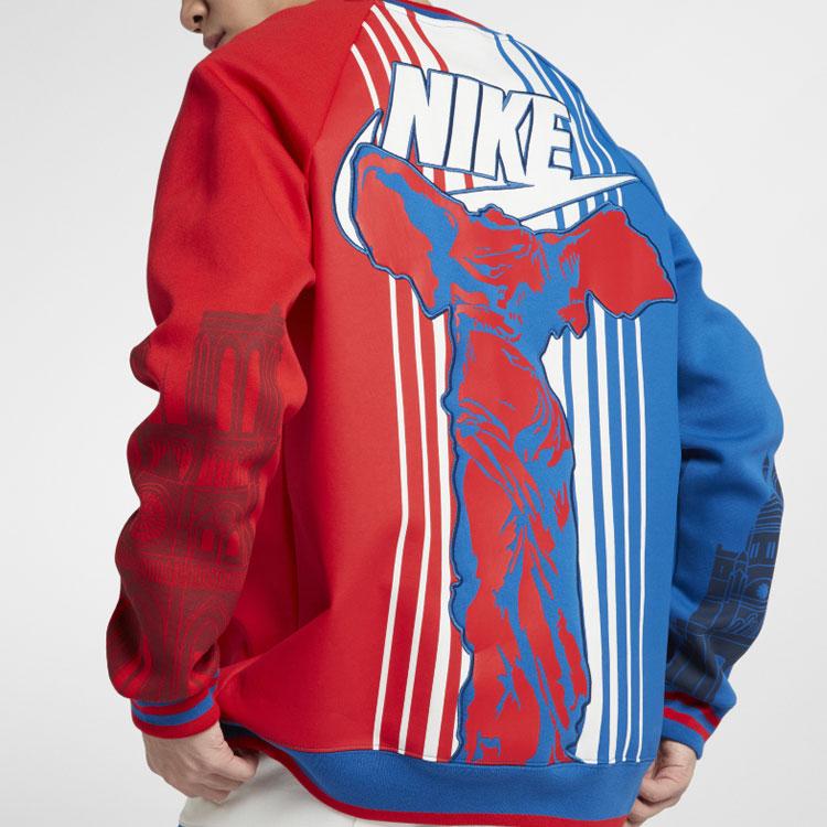 Nike Толстовка с цветными блоками City Edition Мужские топы Красный Синий AR1988-477