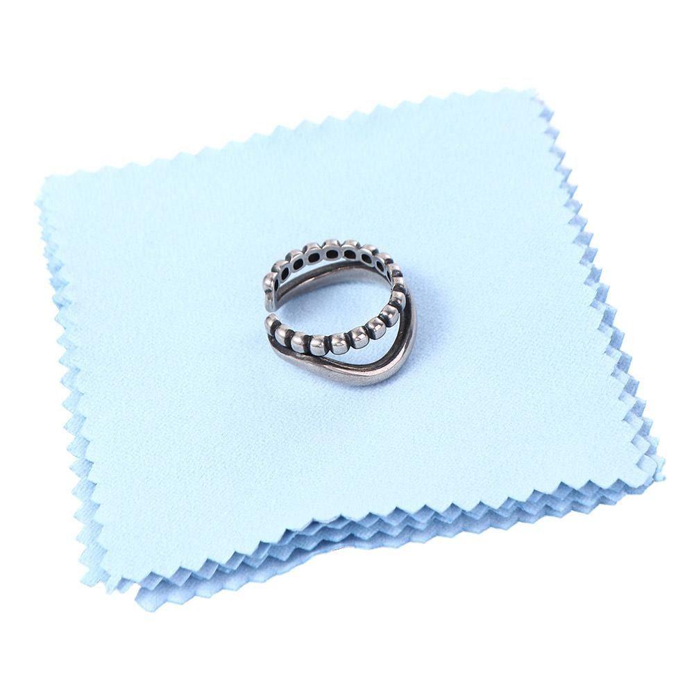 50Pcs Reusable Jewelry Cleaning Cloth 8x8cm Cleaning Polishing Cloth  Jewelry Maintenance