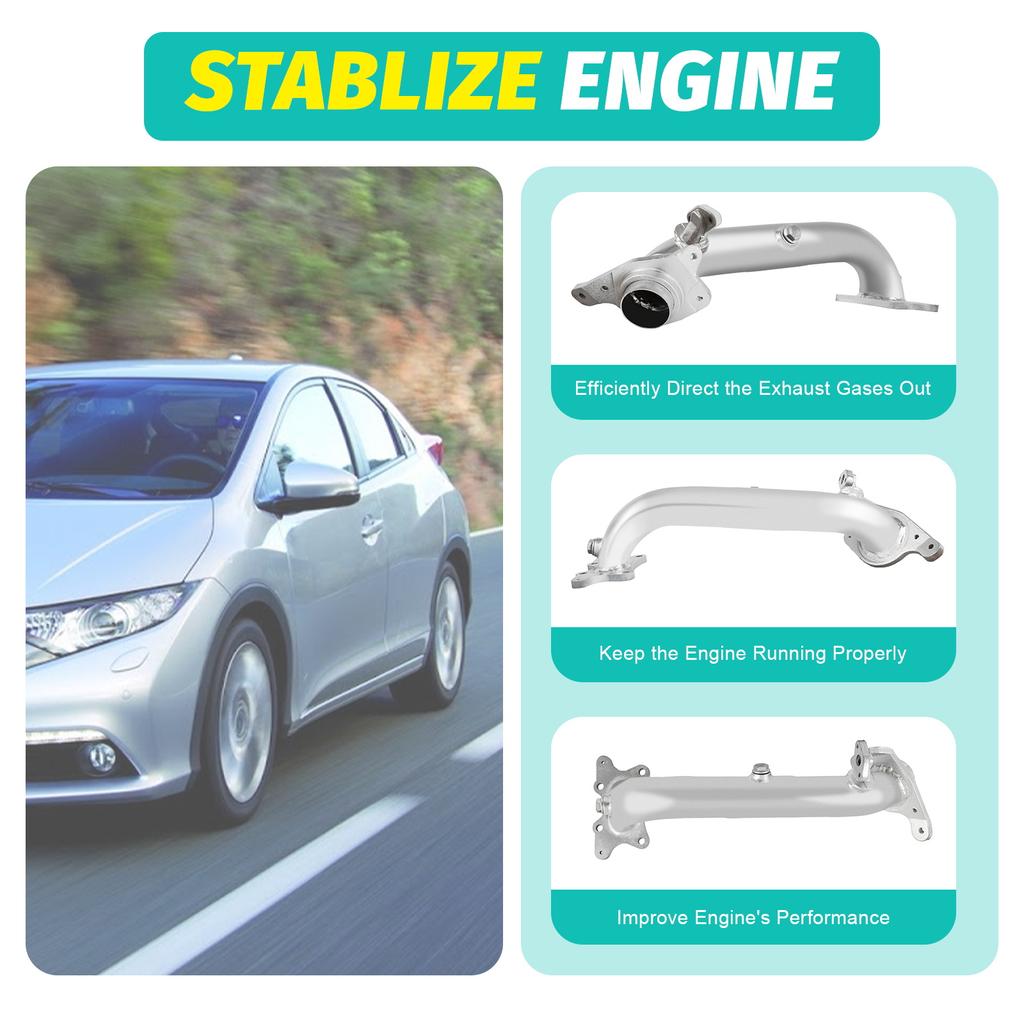 Выпускной коллектор из нержавеющей стали T-304 JDM Racing Header для Honda Civic 1.8L 06-11 Увеличение мощности