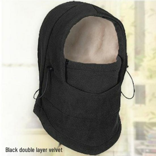 Зимняя ветрозащитная флисовая шапка-маска для велоспорта - Толстый, теплый головной убор для катания на лыжах и активного отдыха