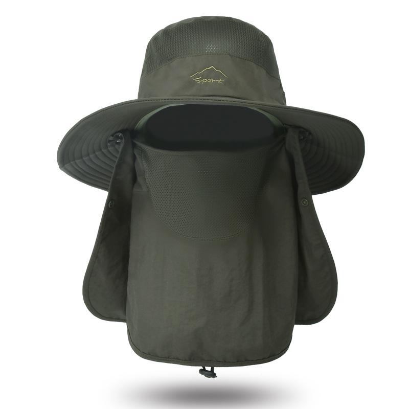 Fisherman's Hat Men's Sunshade Hat Summer Outdoor Quick-drying Sunscreen Hat Fishing Breathable Sun Hat Mask Cap