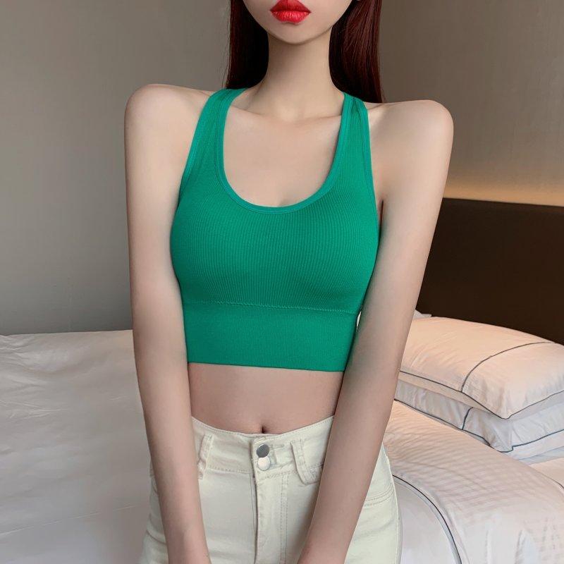 The New Cross Broadband Beautiful Back Halter Vest Underwear Casual Can Be Worn Outside The Gathering On The Support To Prevent Exposure To The Chest