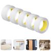 Double Sided Mounting Tape, 5 Rolls X 16.4 Feet, Strong Waterproof Tape for Hanging Pictures, Wall Decorations, Carpets, with High Quality Acrylic Mat
