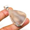 Ботсванский агат, драгоценный камень ручной работы, посеребренный 925 пробы, ювелирный кулон 2,08 дюйма