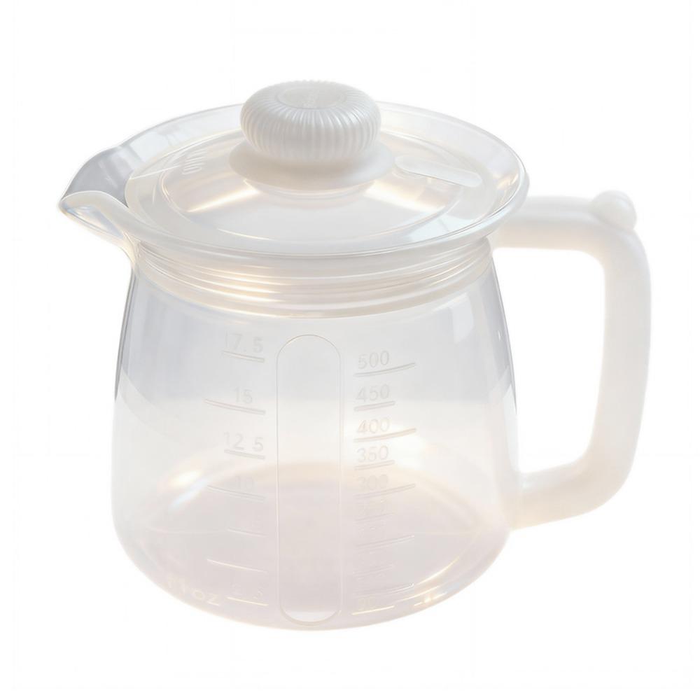 500ml Capacity Silicone Teapot Portable Ergonomic Handle Oil Dispenser Pouring Spout Leakproof Milk Jug Lemonade Making