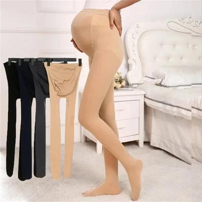 120d Мягкие VelevtTights для беременных женщин Регулируемые колготки с высокой талией для беременных U-образные леггинсы для поддержки живота Spn
