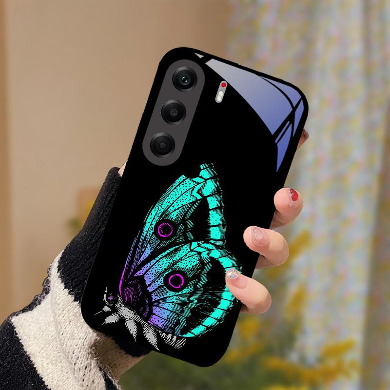 Ударопрочный Чехол Для Tecno Camon 40 Pro 5G Закаленное Стекло Задняя Крышка Телефона Camon40Pro Camon 40Pro 5G CM7 Жесткий Funda Shell Coque