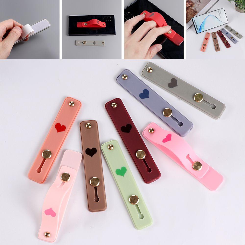 Creative Bracket Silicone Finger Ring Grip Stand Push Pull Phone Holder
