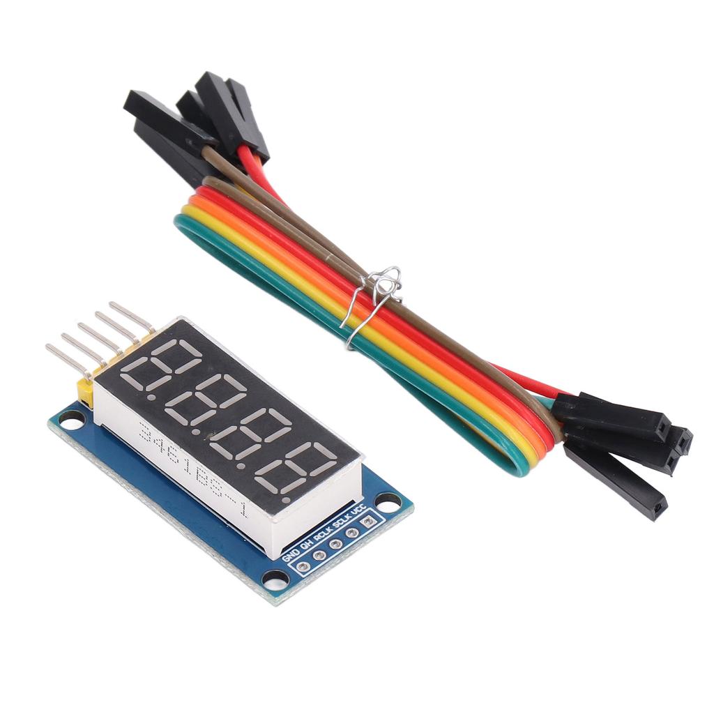 4-разрядный модуль цифровой трубки Драйвер 74HC595 Регулируемый светодиодный дисплейный модуль с перемычкой 3,3 В?5V