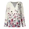 Women's T Shirt Tee Printed Long Sleeve Daily Weekend Fashion Basic V Neck Regular Top