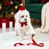 Christmas Pet Collar for Cats Dogs with Cute Bow Tie Bells, Red and Green Festival Collars, Safety Buckle Adjustable Breakaway Cat Bowtietie