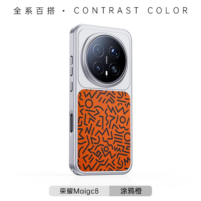 Для Honor Magic8 и Magic 8 Pro Магнитный чехол Magsafe Защитная серия Цветочное море Задняя крышка для мобильного телефона