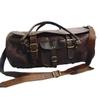 Goat Leather Round Duffel Travel Sport Cabin Bag