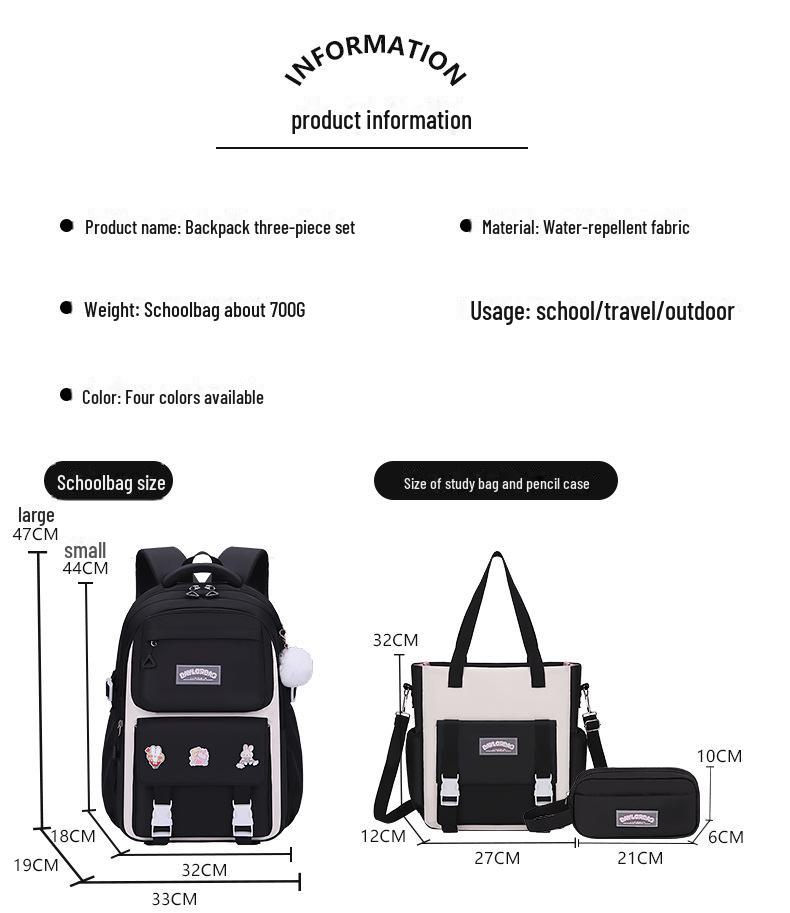 Легкий, водонепроницаемый рюкзак для девочек: Защита позвоночника, большой вместимости, для учеников начальной и средней школы, 3–6 классы.