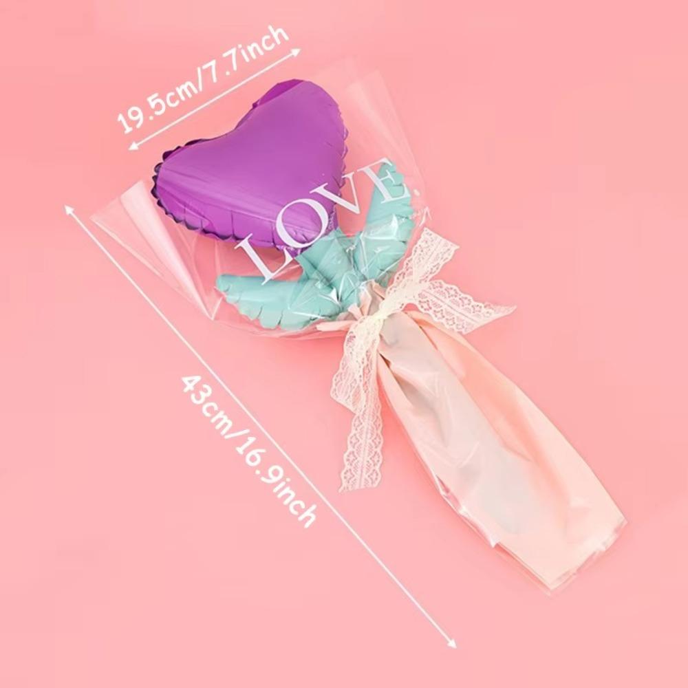 10pcs Colorful Love Heart Rose Balloon Thickened Flower Balloons  Baby Shower