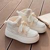 Fashion Thick Soled Velvet Cotton Shoes for Women 2024winter New High Top Versatile White Shoes Casual Sports Board Shoes Platform