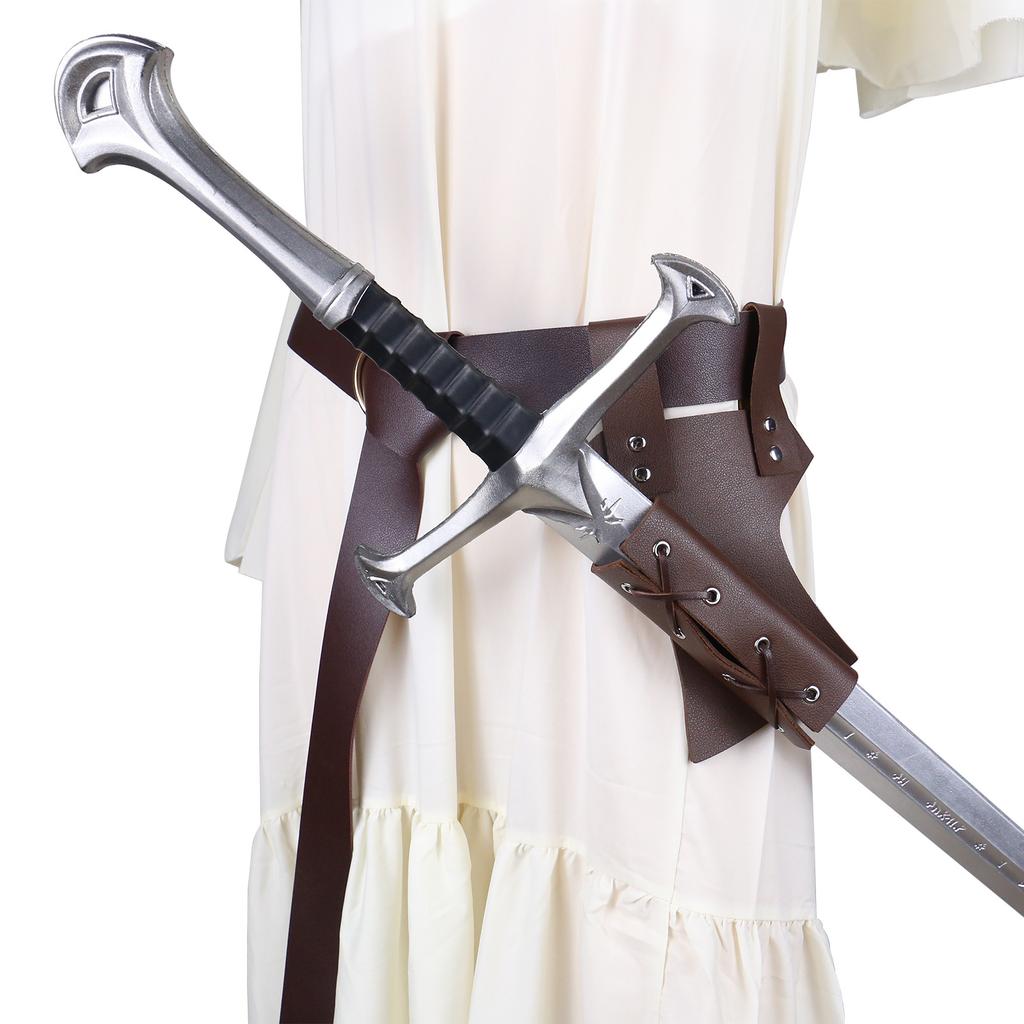 Medieval Shield Scabbard Viking Knight Belt Halloween Pu Belt Cosplay Costume Dress Up