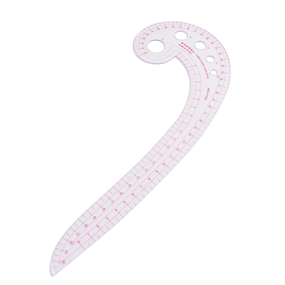 Transparent Plastic Pattern Making Spline Design French Curve Ruler Measure Ruler Sewing Tool