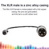 Полностью медный корпус Mini XLR 3pin Female в корпус из цинкового сплава XLR 3pin Male o Кабель