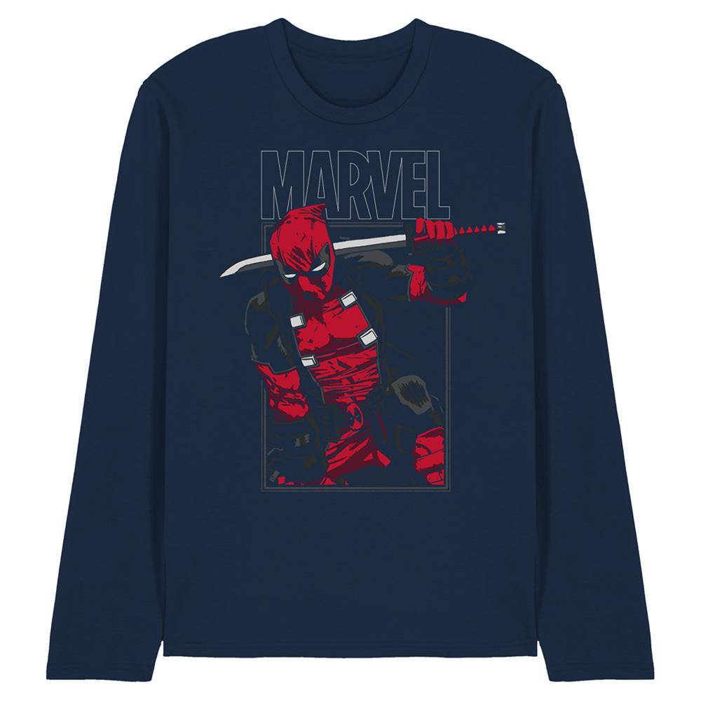 Deadpool Unisex Adult Sword Long-Sleeved T-Shirt