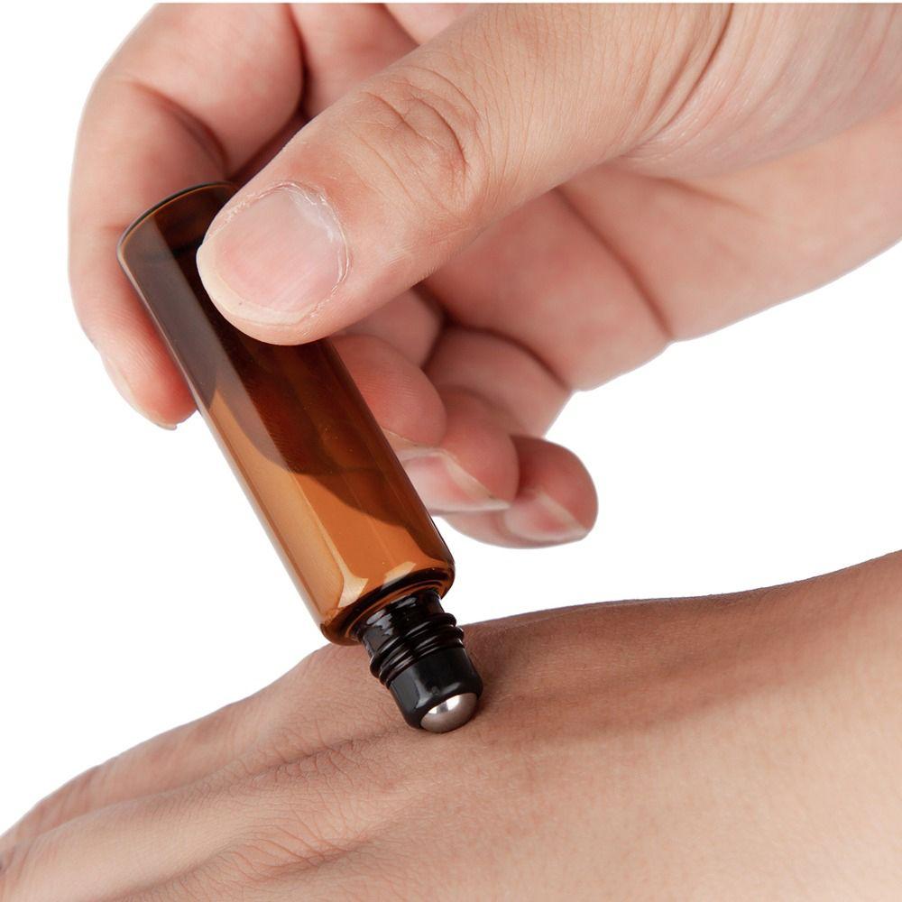 Hot Sale Portable Home&Living Perfume Roller Ball Empty Essential Oil Bottle Amber Container