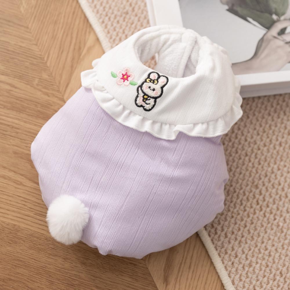 Pet Clothes Cute Rabbit Lapel Thickened Autumn and Winter Dog Clothes Cotton Coat