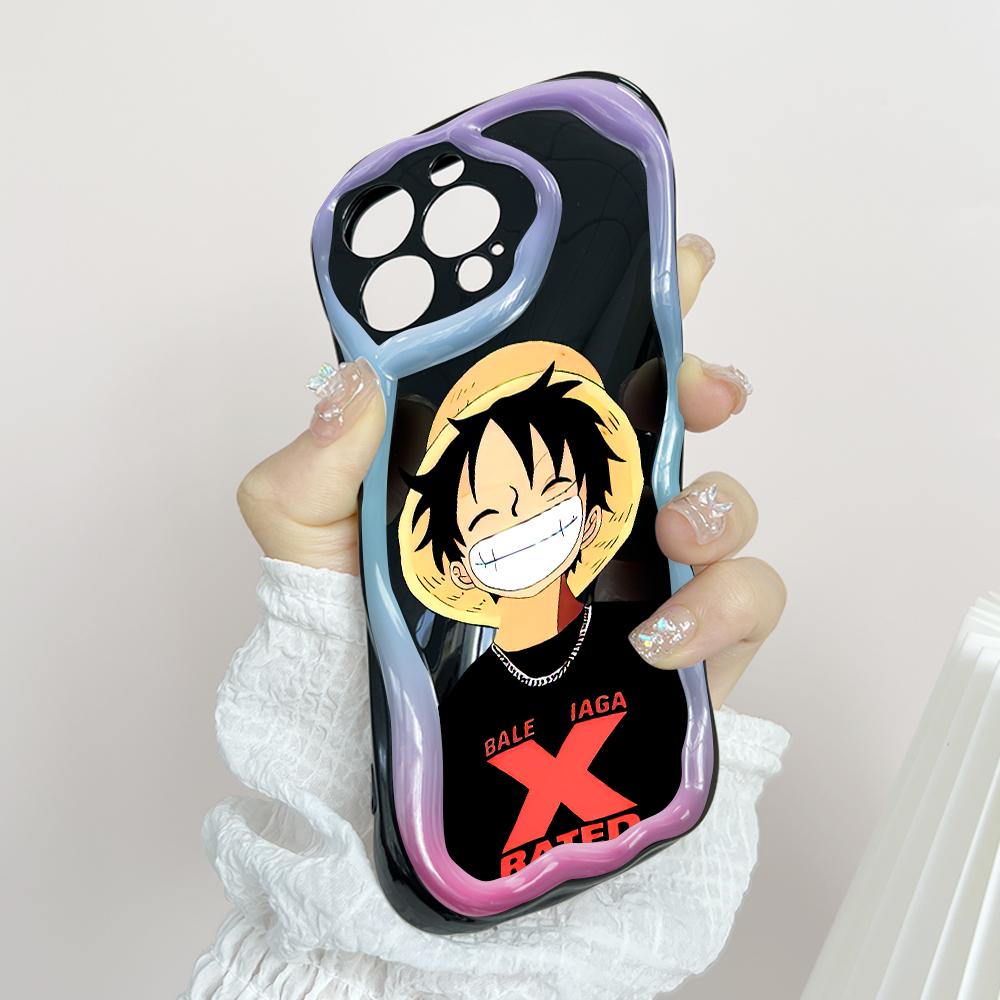 Cute Cartoon Pattern Cream Texture Casing Wavy Edge Soft Silicone Cover Phone Case for OPPO Reno Realme