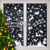 Christmas Mirror Stickers Santa Claus Snowmam Elk Window Sticker Snowflake Window Sticker Merry Christmas Happy New Year 2025