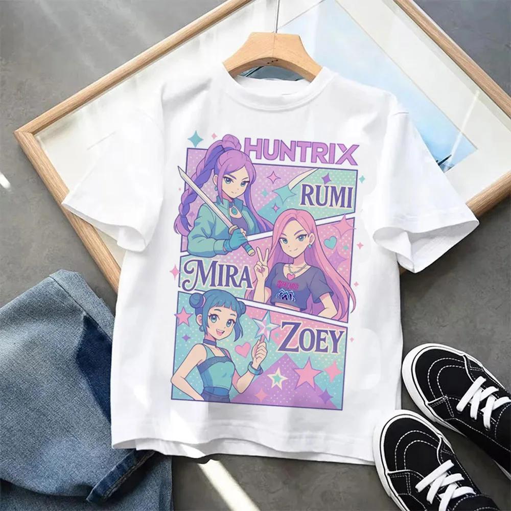 Cartoon Print Fashion Kids Clothing Short Sleeve T-Shirt Casual Comfortable T-shirt Girls