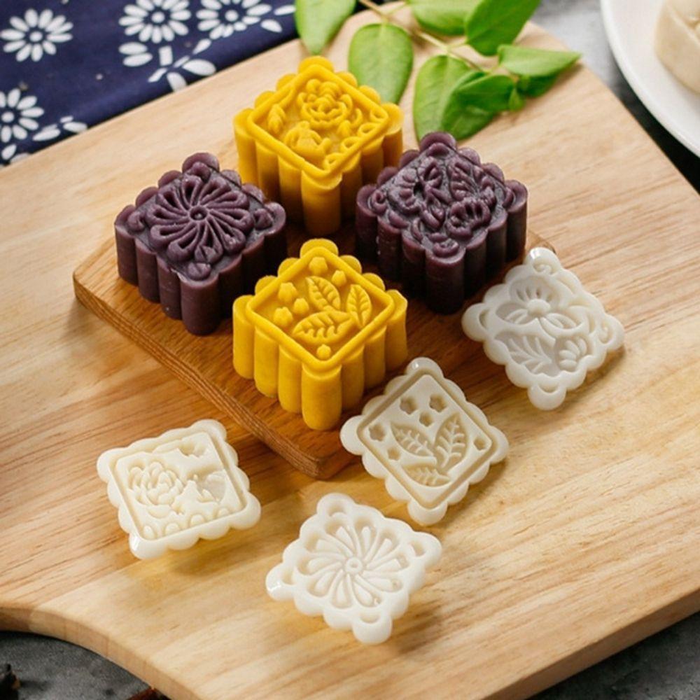 Non-stick White Stamps Baking Tool Mooncake Mold Mooncake Tools Bean Cake Mold Moon Cake Mould