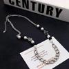 Square agate necklace men's hiphop men's and women's trend ins American hip hop high street cold wind accessories