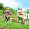 Moss Micro-landscape Resin Craft Succulent Landscaping OrnamentsCactus Road Sign Small Ornaments Materials