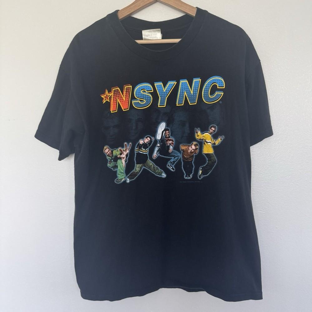 Vintage 1999 Nsync TShirt Mens Large 90s Music Band Tour Tee Justin Timberlake Unisex T-Shirt