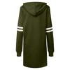 Women's Contrasting Color Long Sleeve Hooded Pocket Pullover Hooded Dress
