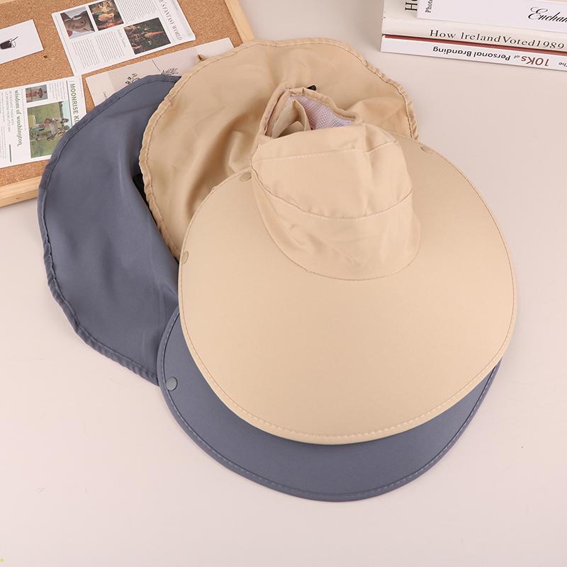 Солнцезащитная шляпа с большими полями, летняя, закрывающая все лицо, пустая шляпа-цилиндр, для велоспорта, скалолазания, солнцезащитная шляпа