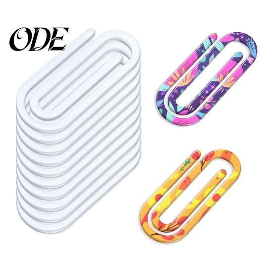 Decorative Paper Clips 10 Pcs Sublimation Blank Acrylic Jumbo Paperclip for Bulk Heat Transfer DIY Paperclips Bookmark Home School Office Supplies